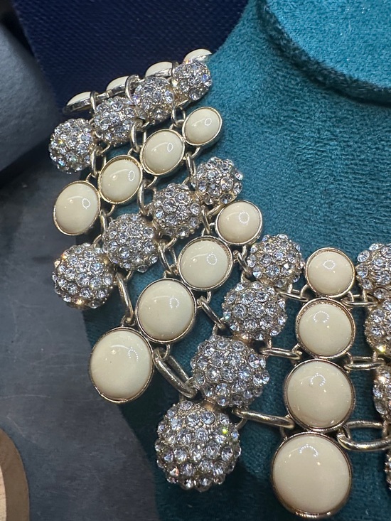 BaubleBar Cream and Silver Cluster Necklace - Picture 5 of 9